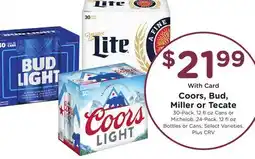 Ralphs Coors, Bud, Miller or Tecate offer