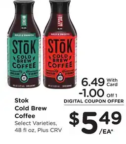 Ralphs Stok Cold Brew Coffee offer