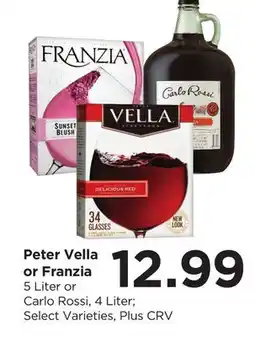 Food 4 Less Peter Vella or Franzia offer