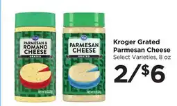 Food 4 Less Kroger Grated Parmesan Cheese offer