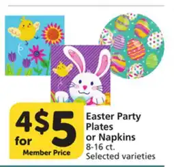 Pavilions Easter Party Plates or Napkins offer