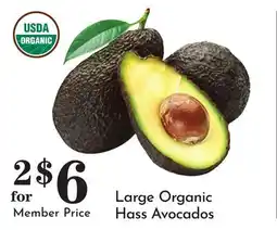 Pavilions Large Organic Hass Avocados offer