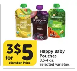 Pavilions Happy Baby Pouches offer