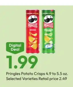Stater Bros Pringles Potato Crisps offer