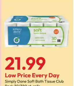 Stater Bros Simply Done Soft Bath Tissue offer
