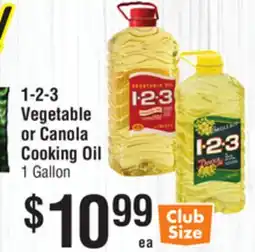 Smart & Final 1-2-3 Vegetable or Canola Cooking Oil offer