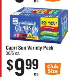 Smart & Final Capri Sun Variety Pack offer