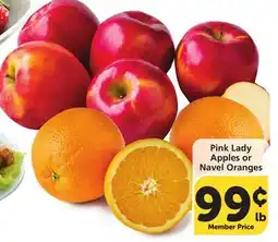 Vons Pink Lady Apples or Navel Oranges offer