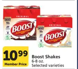 Vons Boost Shakes offer