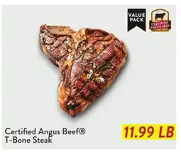Fresh Thyme Certified Angus Beef T-Bone Steak offer