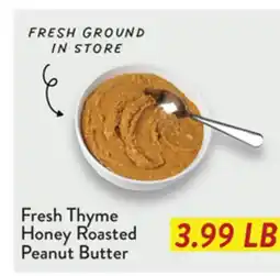 Fresh Thyme Fresh Thyme Honey Roasted Peanut Butter offer