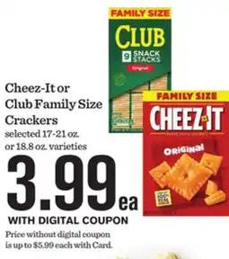 Mariano's Cheez-It or Club Family Size Crackers offer