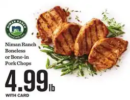 Mariano's Niman Ranch Boneless or Bone-in Pork Chops offer