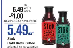 Mariano's Stok Cold Brew Coffee offer