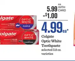 Mariano's Colgate Optic White Toothpaste offer