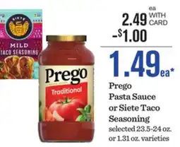 Mariano's Prego Pasta Sauce or Siete Taco Seasoning offer