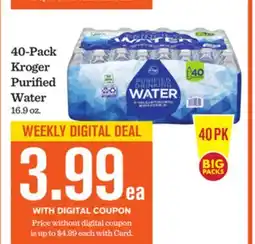 Mariano's 40-Pack Kroger Purified Water offer