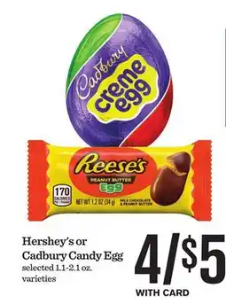 Mariano's Hershey's or Cadbury Candy Egg offer