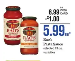 Mariano's Rao's Pasta Sauce offer