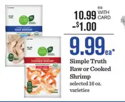Mariano's Simple Truth Raw or Cooked Shrimp offer