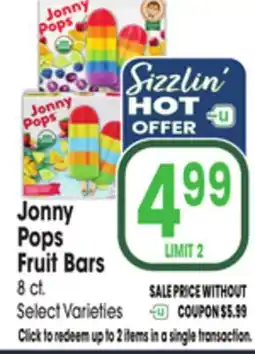 Jewel-Osco Jonny Pops Fruit Bars offer