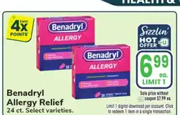 Jewel-Osco Benadryl Allergy Relief offer