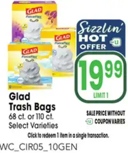 Jewel-Osco Glad Trash Bags offer