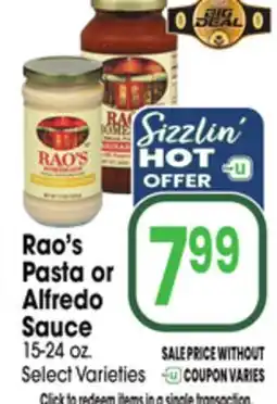 Jewel-Osco Rao's Pasta or Alfredo Sauce offer