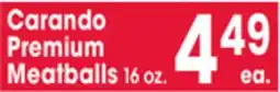 Jewel-Osco Carando Premium Meatballs offer
