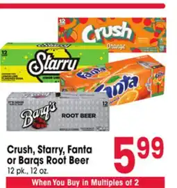 Jewel-Osco Crush, Starry, Fanta or Barqs Root Beer offer