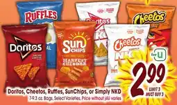 Jewel-Osco Doritos, Cheetos, Ruffles, SunChips, or Simply NKD offer