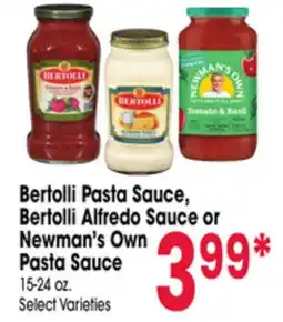 Jewel-Osco Bertolli Pasta Sauce, Bertolli Alfredo Sauce or Newman's Own Pasta Sauce offer