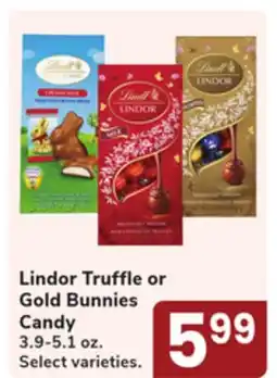 Jewel-Osco Lindor Truffle or Gold Bunnies Candy offer
