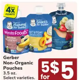 Jewel-Osco Gerber Non-Organic Pouches offer
