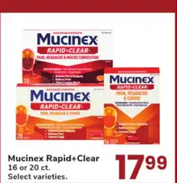 Jewel-Osco Mucinex Rapid+Clear 16 or 20 ct offer