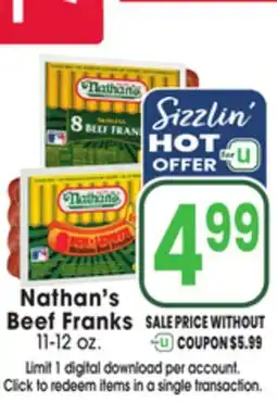 Jewel-Osco Nathan's Beef Franks offer
