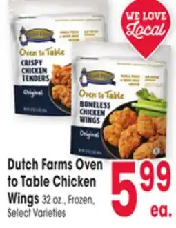 Jewel-Osco Dutch Farms Oven to Table Chicken to Table Chicken Wings offer