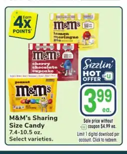 Jewel-Osco M&M's Sharing Size Candy offer