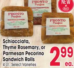 Jewel-Osco Schiacciata, Thyme Rosemary, or Parmesan Pecorino Sandwich Rolls offer