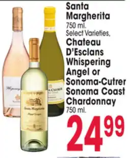 Jewel-Osco Santa Margherita, Chateau D'Esclans Whispering Angel or Sonoma-Cutrer Sonoma Coast Chardonnay 750 ml offer
