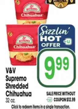 Jewel-Osco V & V Supremo Shredded Chihuahua offer