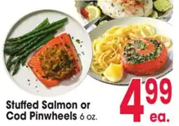 Jewel-Osco Stuffed Salmon or Cod Pinwheels offer