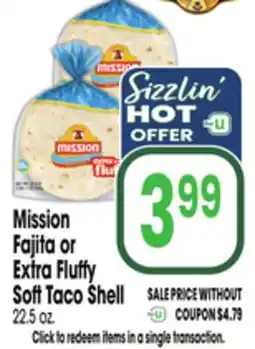 Jewel-Osco Mission Fajita or Extra Fluffy Soft Taco Shell offer