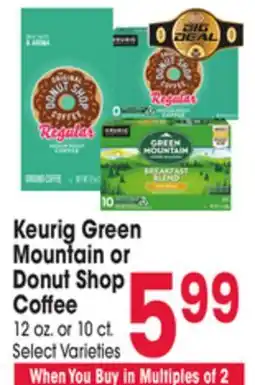 Jewel-Osco Keurig Green Mountain or Donut Shop Coffee offer