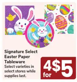 Jewel-Osco Signature Select Easter Paper Tableware offer