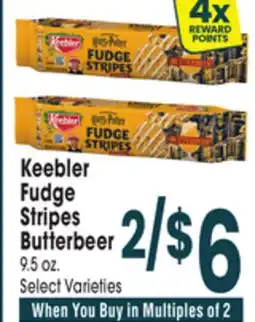 Jewel-Osco Keebler Fudge Stripes Butterbeer offer