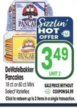 Jewel-Osco DeWafelbakker Pancakes offer
