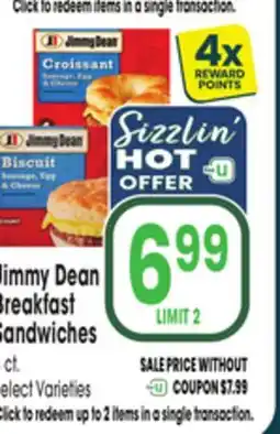 Jewel-Osco Jimmy Dean Breakfast Sandwiches offer