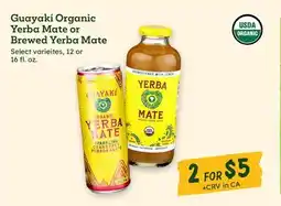 Sprouts Farmers Market Guayakí Organic Yerba Mate or Brewed Yerba Mate offer