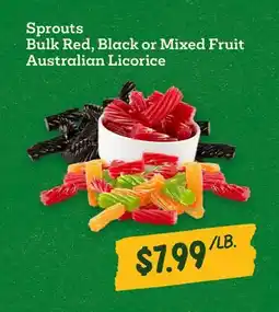 Sprouts Farmers Market Sprouts Bulk Red, Black or Mixed Fruit Australian Licorice offer